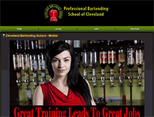 Tablet Screenshot of clevelandbartendingschool.com